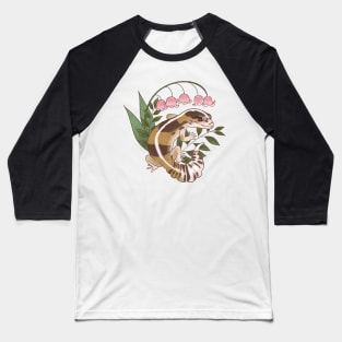 African Fat-Tailed Gecko with Lily of the Valley Baseball T-Shirt